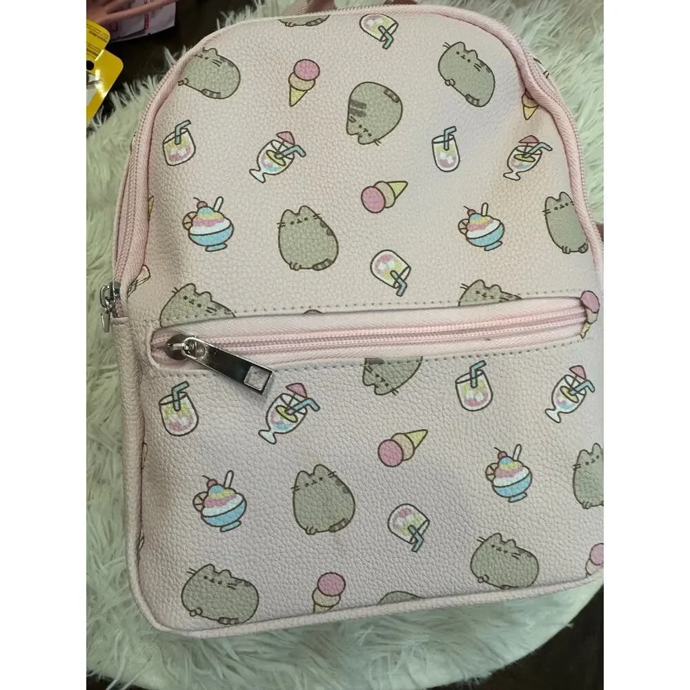 Pusheen the cat small pink backpack pockets zippers limited edition